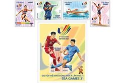 Phát hành tem bưu chính chào mừng SEA Games 31