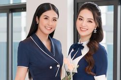 Ngọc Hân đọ dáng 'một chín một mười' với MC Thụy Vân