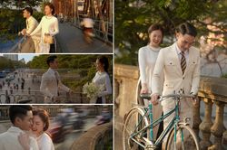 Ảnh cưới đẹp như phim điện ảnh mang cảm hứng Hà Nội thập niên xưa