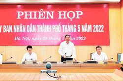 Tập thể UBND thành phố Hà Nội xem xét một số nội dung theo chương trình công tác