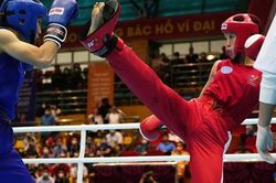 Cận cảnh 2 'bóng hồng' đội tuyển Kickboxing Việt Nam vào tứ kết