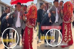 Bị bạn trêu quá đà, chú rể gãy chân trong ngày cưới