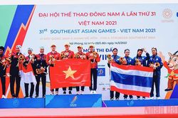 Việt Nam giành 2 huy chương Vàng, 2 huy chương Đồng đua thuyền rowing