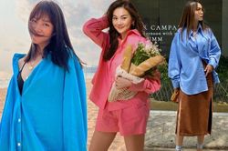 Sao Việt diện áo sơ mi màu rực rỡ