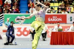 Khoảnh khắc đẹp của Dương Thúy Vi giành HCV môn wushu