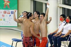 Bơi Việt Nam phá kỷ lục SEA Games nội dung 4x200m bơi tiếp sức tự do nam