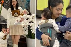 Mỹ nhân chỉ kém Đỗ Mỹ Linh lấy chồng đại gia, cảnh ở nhà nuôi con khác xa ảnh mạng