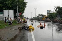 Người đàn ông đi xe máy té ngã trên Quốc lộ 1 bị xe tải cán tử vong tại chỗ