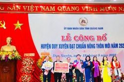 Huyện Duy Xuyên (Quảng Nam) đạt chuẩn nông thôn mới