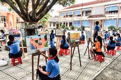 Thiếu nhi Đông Hà tích cực sáng tạo mỹ thuật
