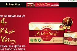 Thực phẩm Hạ Khiết Vương quảng cáo gây hiểu nhầm như thuốc chữa bệnh