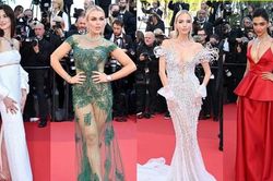 Cannes ngày 3: Anne Hathaway nền nã giữa dàn mỹ nhân chuộng 'thả rông', xuyên thấu