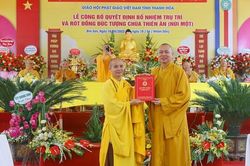 Lễ công bố quyết định bổ nhiệm trụ trì chùa Thiên Ân (thị xã Bỉm Sơn, Thanh Hóa)