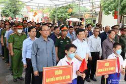 Trang nghiêm lễ đón 103 hài cốt liệt sĩ quân tình nguyện, chuyên gia Việt Nam hy sinh tại Lào