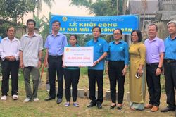 Chính trị - Xã hội An sinh xã hội Khởi công 'Mái ấm công đoàn' cho đoàn viên có hoàn cảnh khó khăn