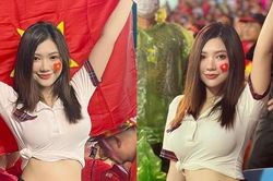 Nữ cổ động viên bất ngờ xuất hiện trên sóng truyền hình khiến cộng đồng mạng 'đua nhau' xin info