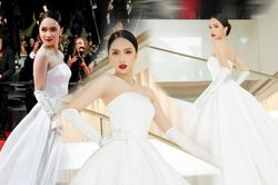 HOT: Hương Giang lên đồ lộng lẫy như cô dâu, tiếp bước Lý Nhã Kỳ tại LHP Cannes