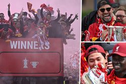 Liverpool diễu hành ăn mừng sau thất bại tại chung kết Champions League