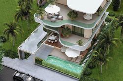 Villa uốn lượn như sóng biển trập trùng, ô cửa tạo hiệu ứng ánh sáng di chuyển