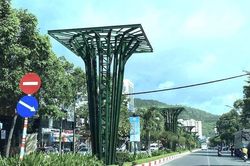 Tạm dừng thi công trụ tháp hoa 'phá vỡ kiến trúc' ở Vũng Tàu
