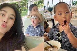 Trà My Idol đưa hai nhóc tỳ đi nghỉ dưỡng, biểu cảm của cậu út được mệnh danh là 'thánh meme' không khiến fans thất vọng
