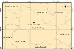 Kon Tum lại xảy ra động đất 3.7 độ Richter