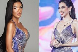 Hoa hậu Thùy Tiên mặc lại thiết kế 'nàng tiên cá' của Á hậu Kim Duyên tại Miss Universe