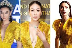 Mặc lại váy xẻ vòng 1 táo bạo của Thùy Tiên - Hà Hồ, Hà Kiều Anh khoe nhan sắc nóng bỏng tuổi 45