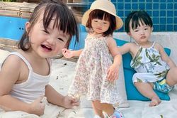 Con gái Đông Nhi 'khó ở' ra mặt khi mặc váy yếm, còn váy hoa lại dịu như nàng thơ