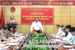 Lãnh đạo UBND tỉnh kiểm tra tình hình thực hiện kế hoạch phát triển kinh tế – xã hội tại huyện Cao LộcTin khácPhát huy tiềm năng về năng lượng tái tạoNghị quyết số 17: Tạo sức bật cho du lịch cộng đồng