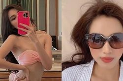 Hoa hậu Đỗ Thị Hà khoe thân hình cực phẩm trong bộ bikini mang sắc màu yêu thích