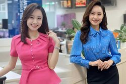 Mỹ nhân VTV bầu bì đi quay bản tin, mang thai 5 tháng mà giấu dáng tinh tế hết cỡ