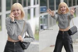 Lisa Blackpink khoe eo hút hồn tại sân bay
