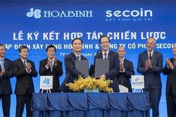 Tập đoàn Xây dựng Hòa Bình hợp tác chiến lược cùng đối tác vật liệu xây dựng