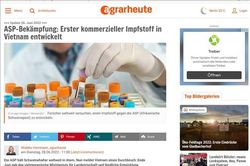 Báo Đức: Việt Nam phát triển vaccine phòng dịch tả lợn châu Phi đầu tiên trên thế giới