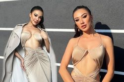 Kim Duyên thôi miên fan Miss Supranational với váy sâu hoắm, khoe rãnh bụng đẹp hiếm thấy
