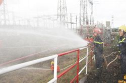 Thực tập phương án chữa cháy và cứu nạn, cứu hộ tại Trạm biến áp 500kV