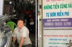 Chủ tiệm sửa xe 'không tiền cũng vá' ở TP.HCM: Đã làm việc này 6 năm nay, không dàn cảnh