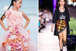 Con gái Xuân Lan thần thái vedette trong Tuần lễ thời trang kép