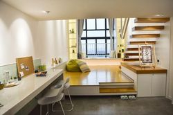 Căn hộ 52m2 với cách bố trí nội thất giật cấp tiện lợi