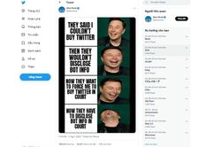 Elon Musk tung chiêu đáp trả đe dọa khởi kiện của Twitter