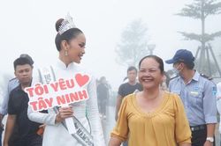 Hoa hậu Ngọc Châu về quê nhà hoạt động thiện nguyện