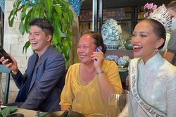 Xúc động khoảnh khắc giản dị của mẹ Hoa hậu Ngọc Châu, cười rạng rỡ khi gặp CEO Bảo Hoàng