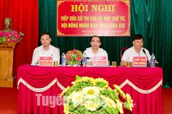 Đồng chí Bí thư Tỉnh ủy Chẩu Văn Lâm tiếp xúc cử tri xã Yên Lập