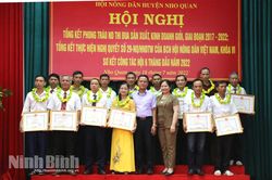 Hội Nông dân Nho Quan: Tổng kết phong trào nông dân thi đua sản xuất, kinh doanh giỏi giai đoạn 2017-2022