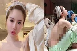 Mẫu nữ bị chỉ trích dữ dội vì chụp ảnh khoe trọn vòng một trên giường bệnh