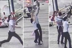 Lao ra đỡ bé gái rơi từ tầng 5 không chút đắn đo, nam thanh niên được ca ngợi là 'người hùng'