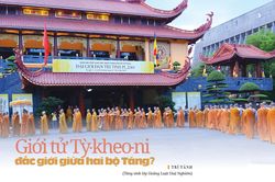 Giới tử Tỳ-kheo-ni đắc giới giữa hai bộ Tăng?
