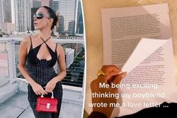 Cô gái nhận bức thư chia tay dài 7 trang từ bạn trai