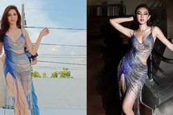 'Đụng' váy tua rua với Hoa hậu Quốc tế 2019, Thùy Tiên được khen nổi bật nhờ sắc vóc nóng bỏng